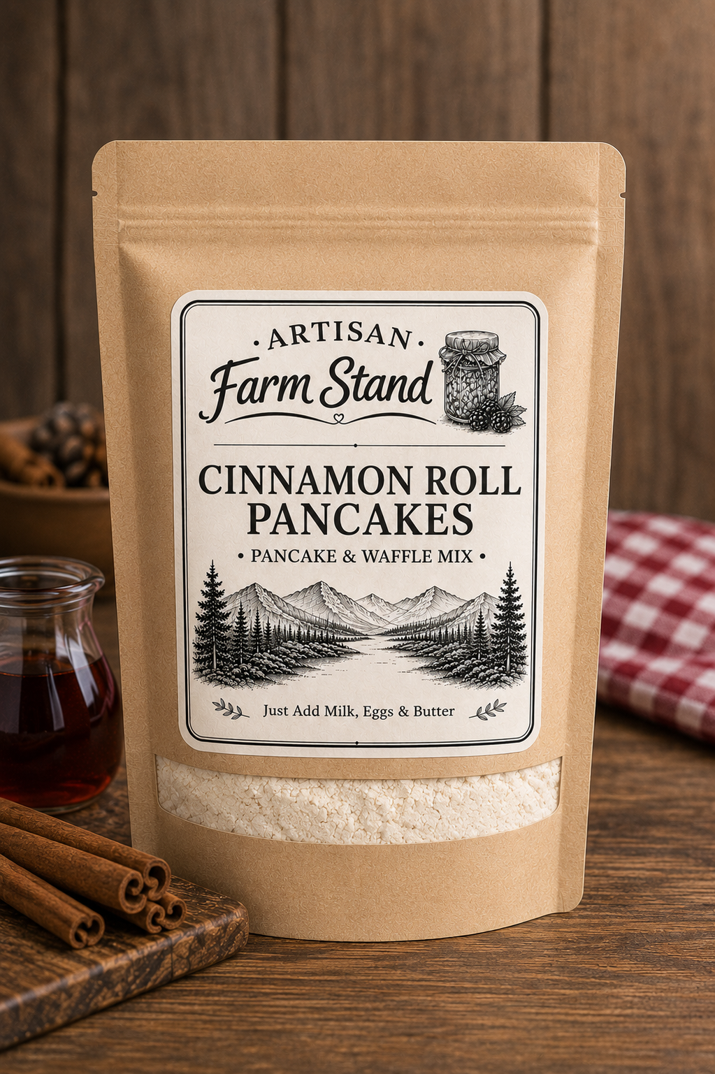 Artisan Farm Stand Cinnamon Roll Pancake Mix | Gourmet Buttermilk Pancake Mix | Makes Fluffy Homemade Pancakes