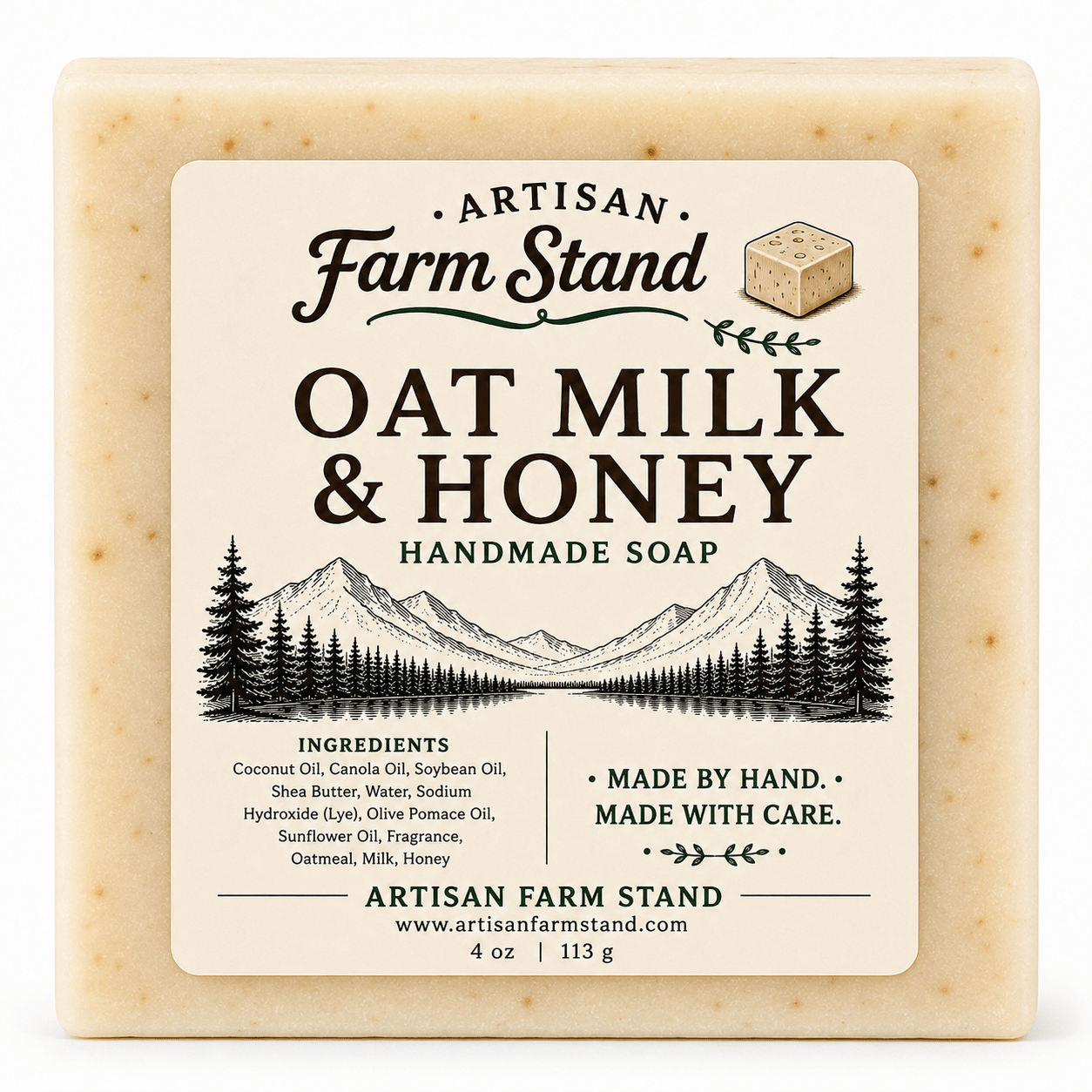 Oat Milk and Honey Bar Soap - Artisan Farm Stand