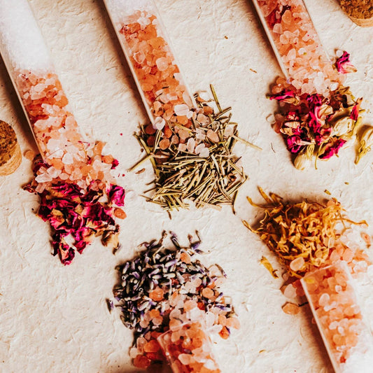 Artisan Farm Stand handcrafted bath salts with Epsom, sea salts, essential oils, and botanicals.