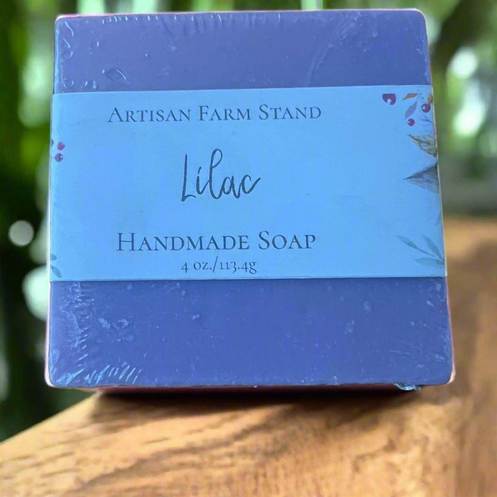 Lilac Bar Soap from Artisan Farm Stand, featuring a luxurious lilac fragrance and natural ingredients.