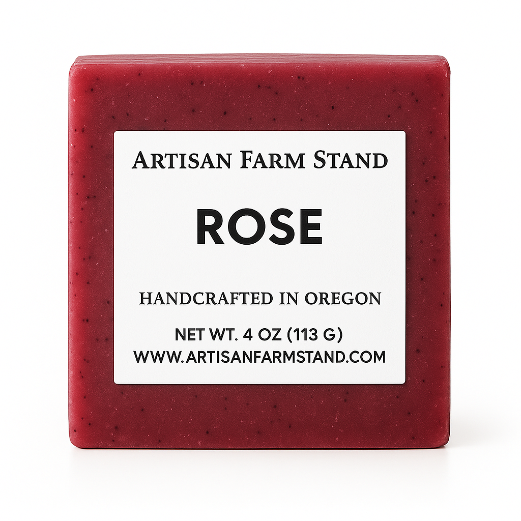our Rose Bar Soap captures the delicate beauty of freshly bloomed roses
