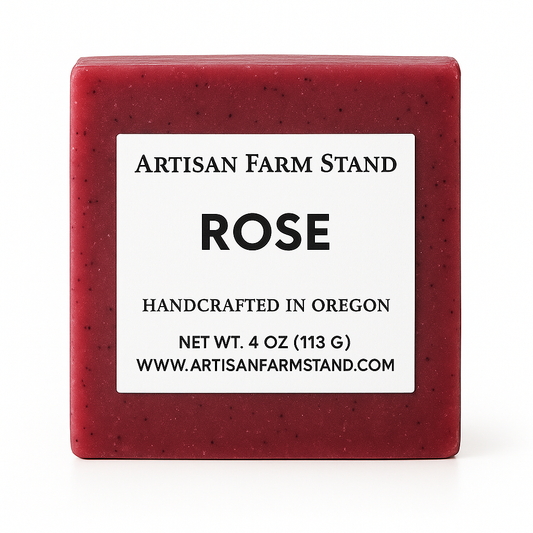 our Rose Bar Soap captures the delicate beauty of freshly bloomed roses
