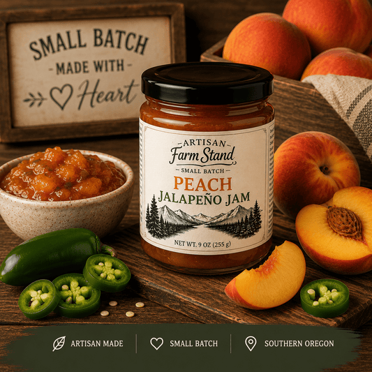 Artisan Farm Stand Peach Jalapeño Jam | Small Batch Gourmet Preserves | 6 oz - Artisan Farm Stand