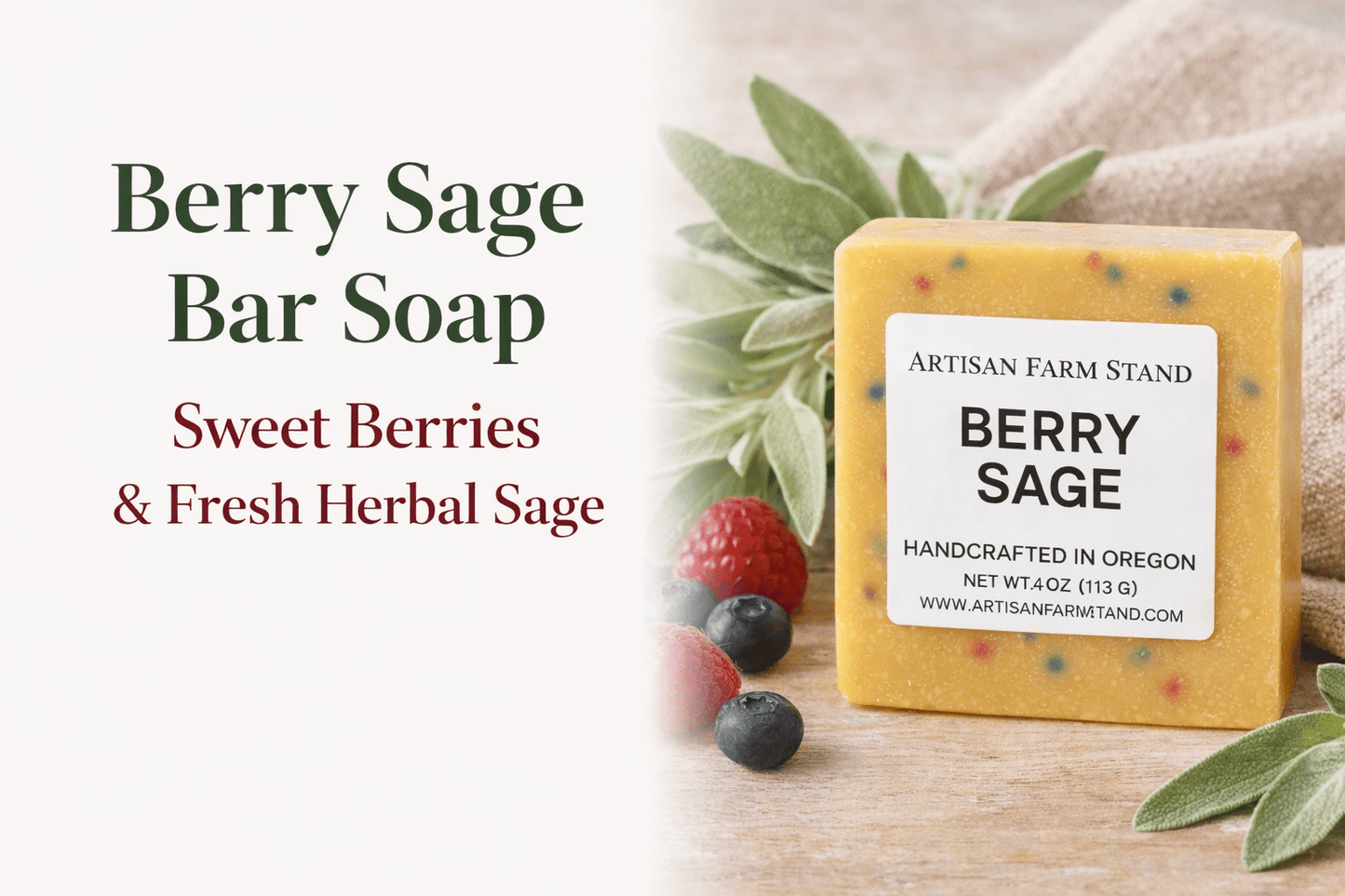 Berry Sage Bar Soap - Artisan Farm Stand