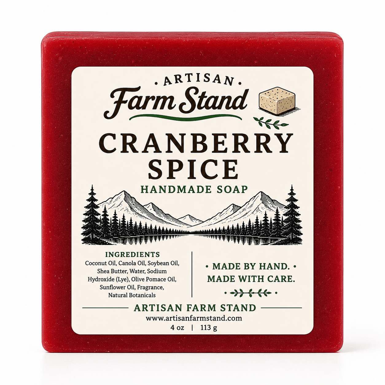 Cranberry Spice Bar Soap - Artisan Farm Stand