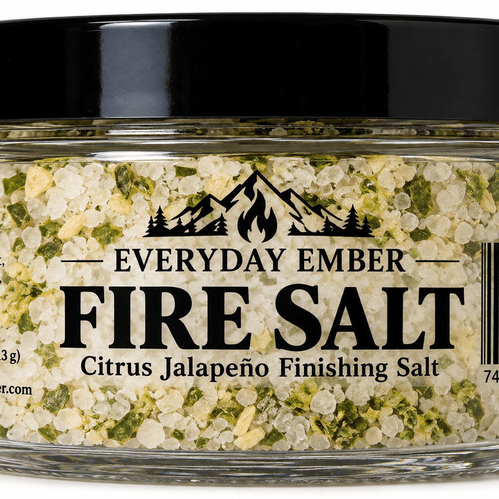 Everyday Ember Citrus Jalapeño Fire Salt, citrus and jalapeño finishing seasoning salt, 4 oz.