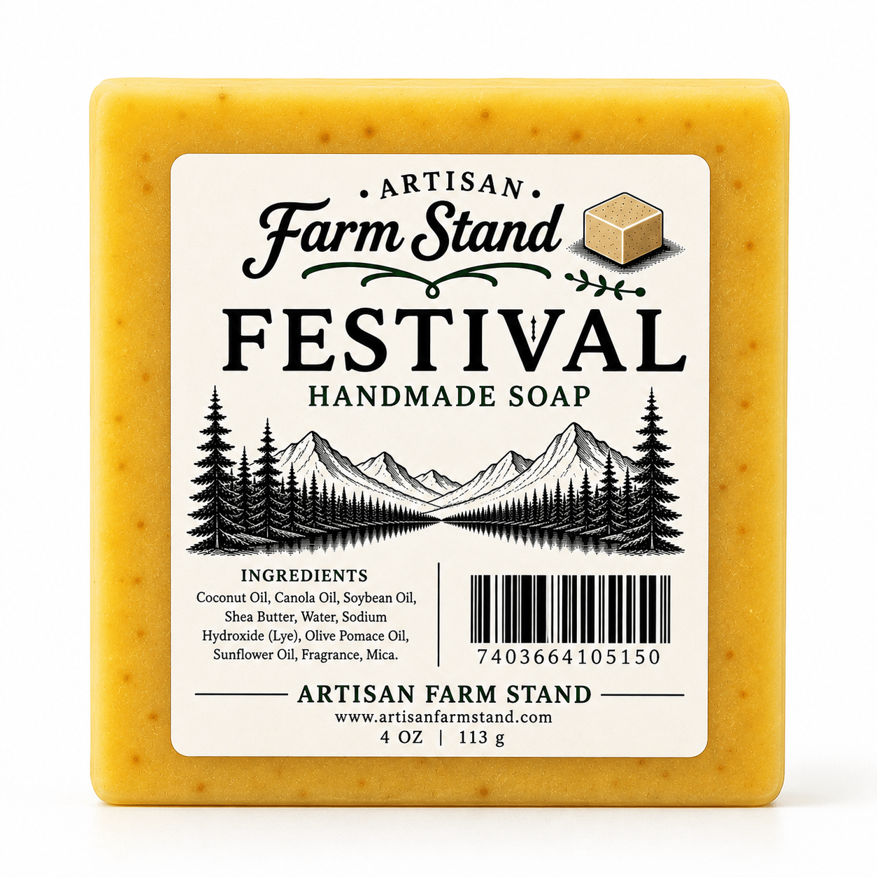 Festival Handmade Soap – Warm & Inviting Citrus-Inspired Artisan Bar | Artisan Farm Stand | 4 oz - Artisan Farm Stand