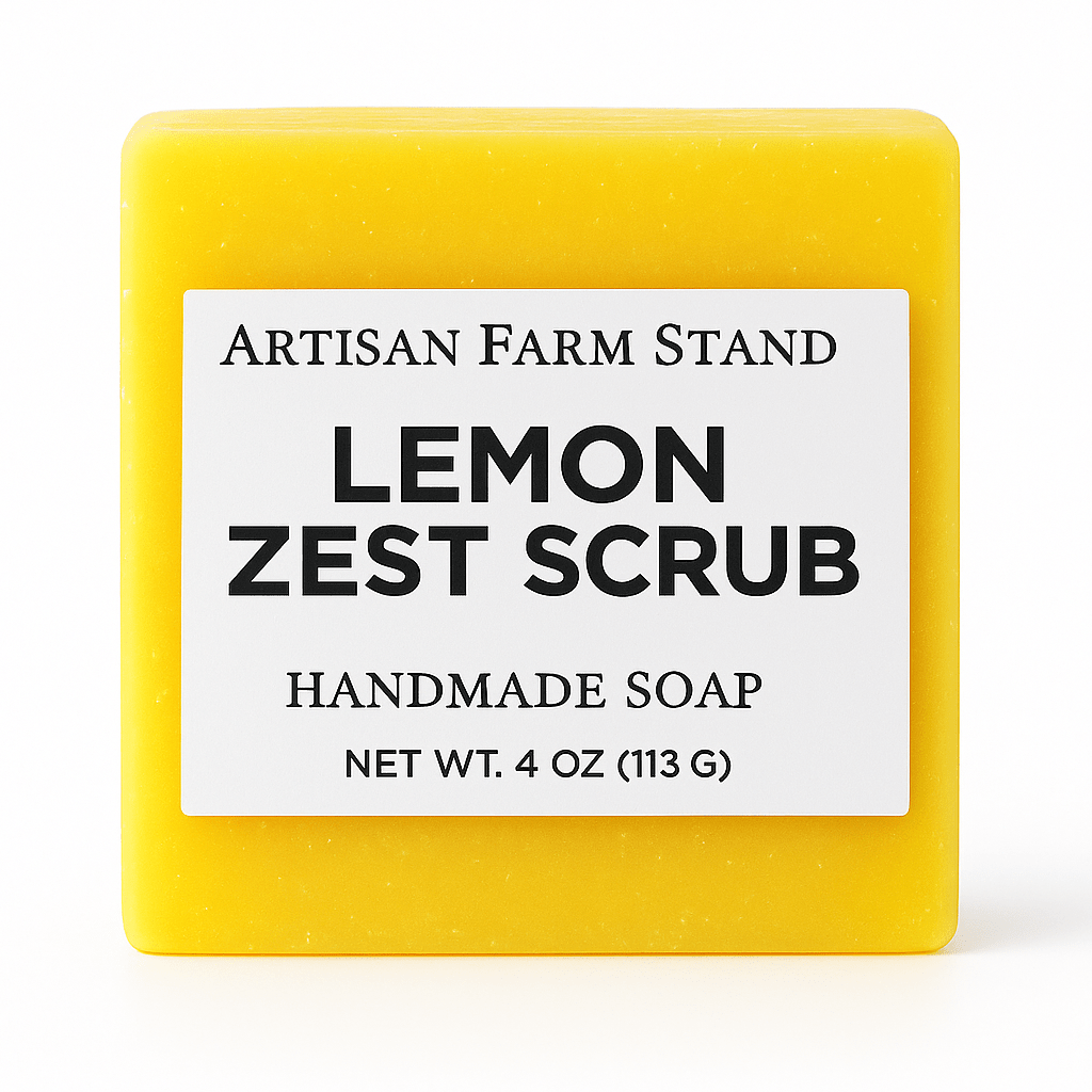 Lemon Zest Scrub Bar Soap - Artisan Farm Stand