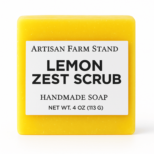 Lemon Zest Scrub Bar Soap - Artisan Farm Stand