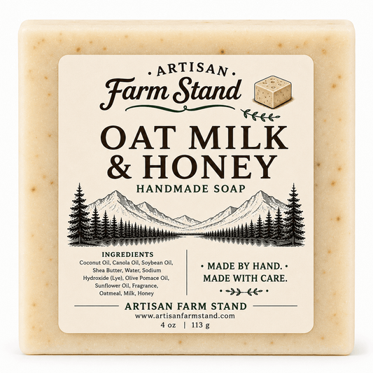 Oat Milk and Honey Bar Soap - Artisan Farm Stand