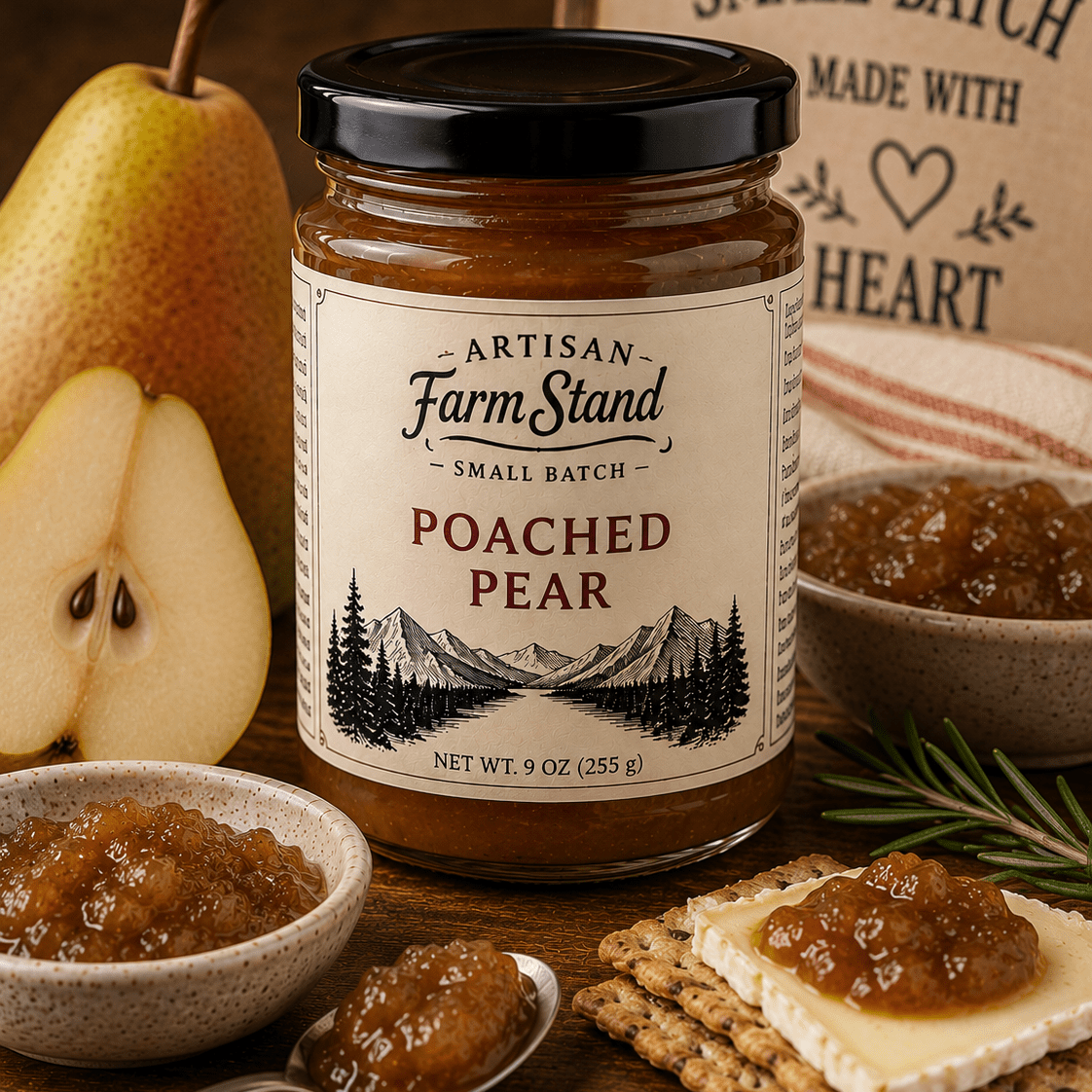 Poached Pear Jam - Artisan Farm Stand