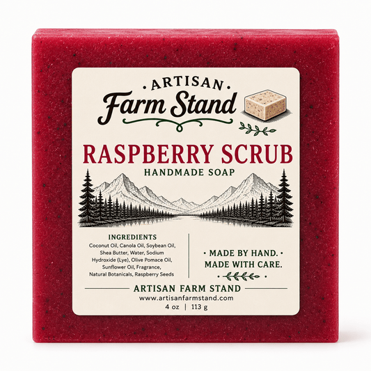 Raspberry Scrub Bar Soap - Artisan Farm Stand