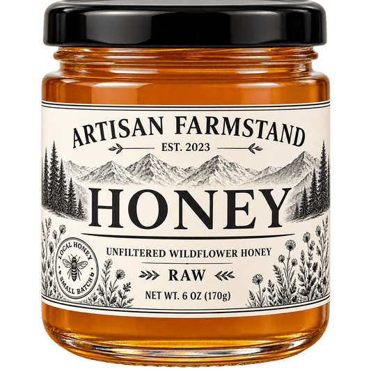 Raw Unfiltered Wildflower Honey – 6 oz | Southern Oregon - Artisan Farm Stand