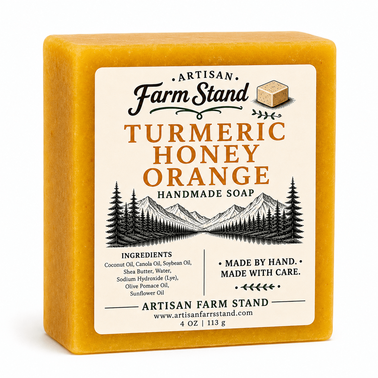 Turmeric Honey Orange Soap Bar - Artisan Farm Stand